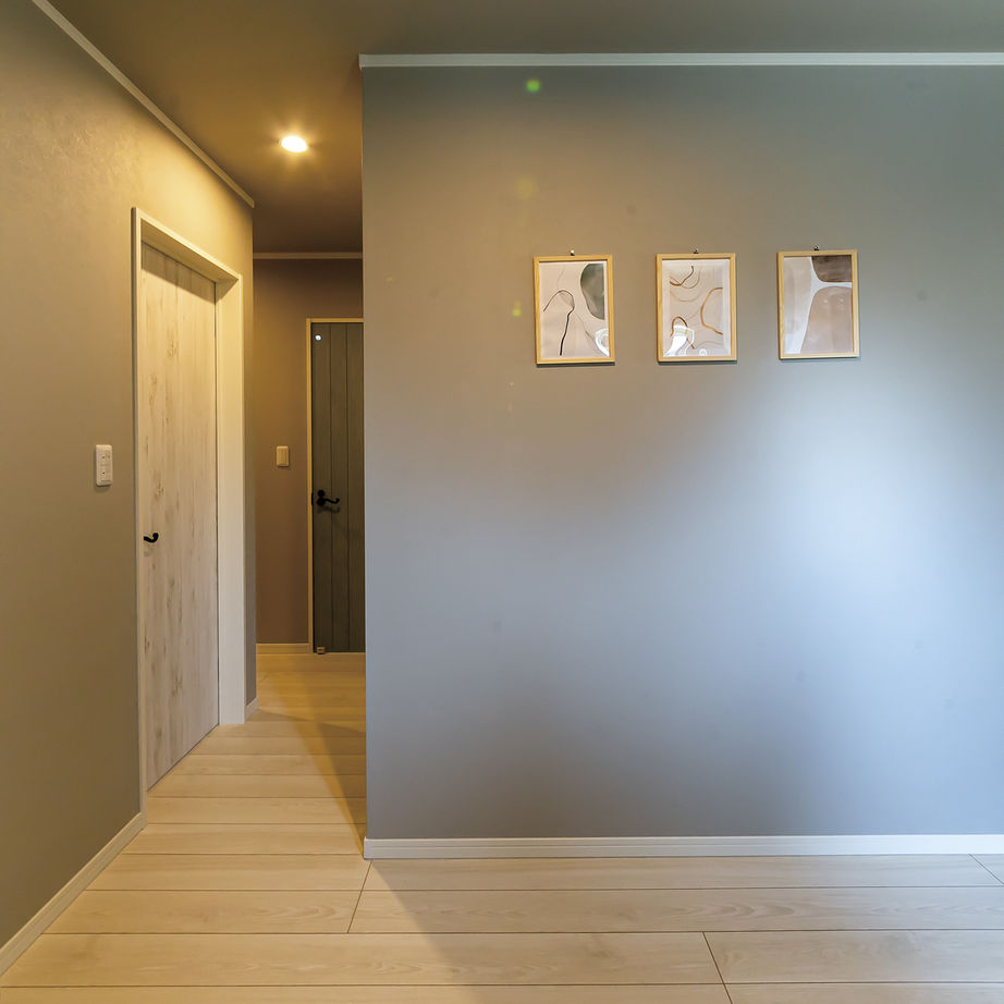 ミラクルホーム 【平屋/バイクガレージ/間取り図有】北欧風のLDKとアメリカンのバイクガレージ、2人で担当を分けてデザインの建築実例画像7