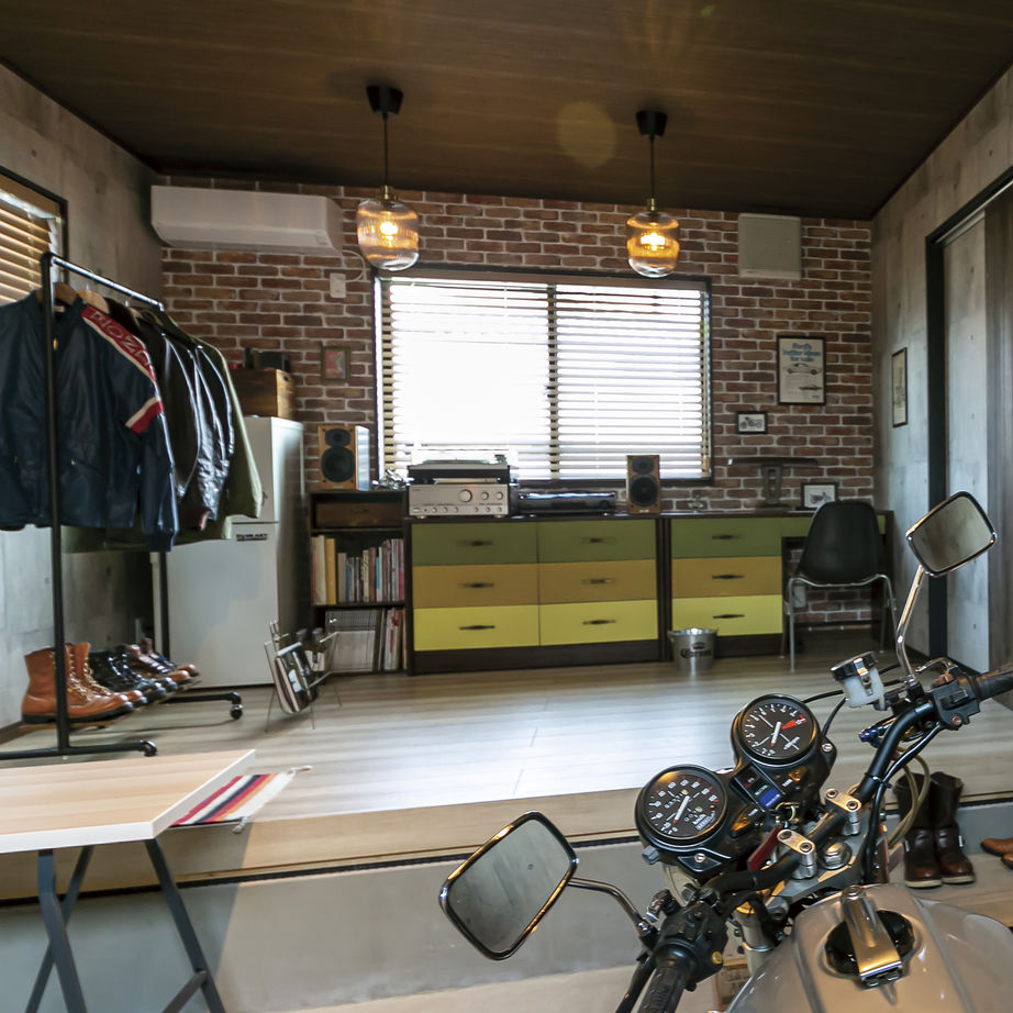 ミラクルホーム 【平屋/バイクガレージ/間取り図有】北欧風のLDKとアメリカンのバイクガレージ、2人で担当を分けてデザインの建築実例画像10