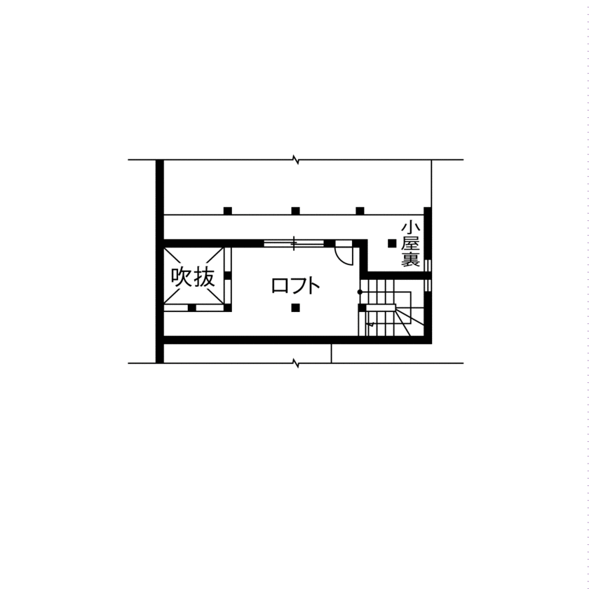 リソーケンセツ 【2000万円台/30坪台/間取り図あり/吹抜け】対面キッチンや広い洗面台で子育てしやすい和モダンな家の間取り図（4LDK）小屋裏