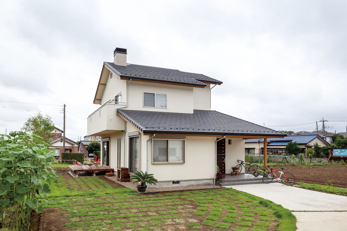 リソーケンセツ 【2000万円台/30坪台/間取り図あり/吹抜け】対面キッチンや広い洗面台で子育てしやすい和モダンな家の建築実例画像2