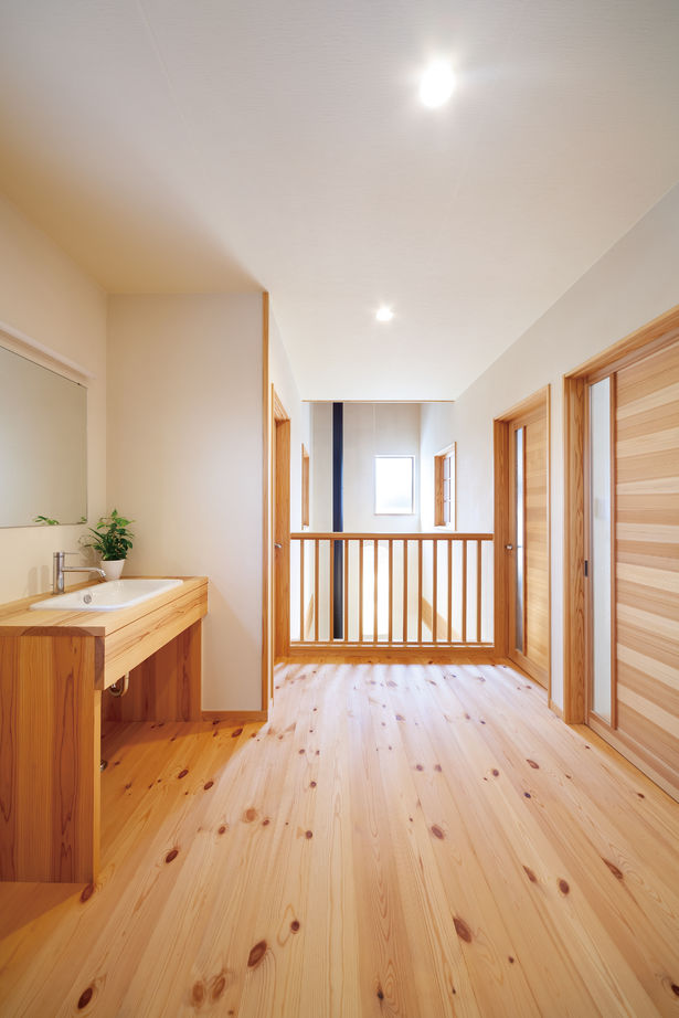 リソーケンセツ 【2000万円台/30坪台/間取り図あり/吹抜け】対面キッチンや広い洗面台で子育てしやすい和モダンな家の建築実例画像9