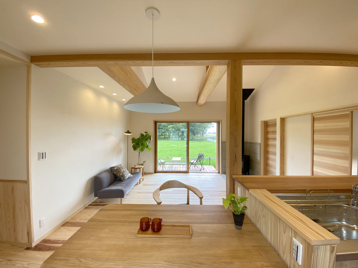 リソーケンセツ 【2000万円台/20坪台/間取り図あり/平屋】勾配天井で開放的なLDK緑豊かな景色が似合う北欧風の家の建築実例画像5