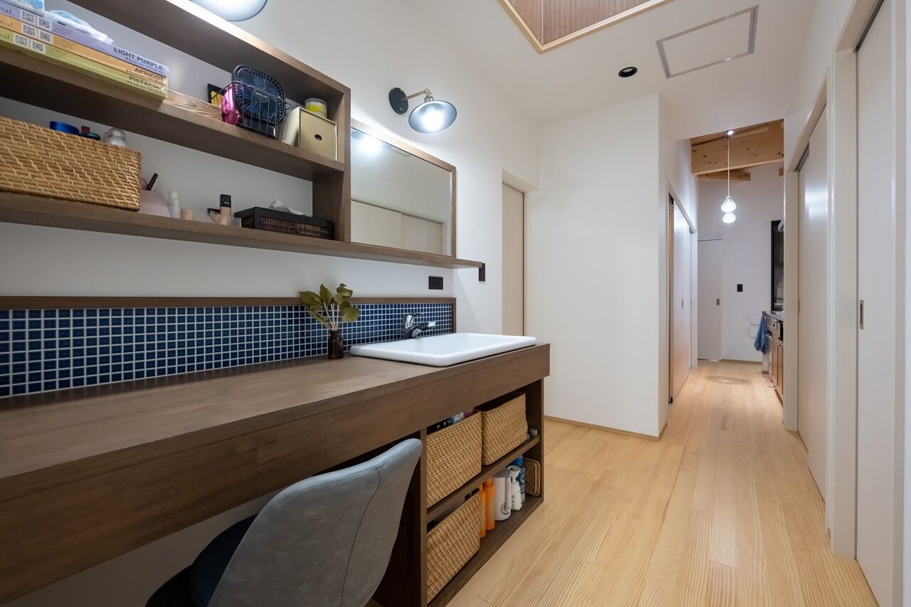 栃木建築社 【平屋】木のぬくもりを活かしたバイクガレージのある住まいの建築実例画像6