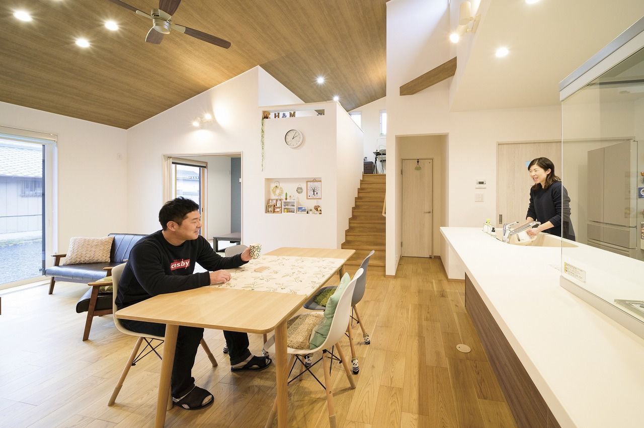 ノーブルホーム 【2000～2500万円／28坪】光と風が心地よい勾配天井、将来を見据えた平屋の住まいの建築実例画像3