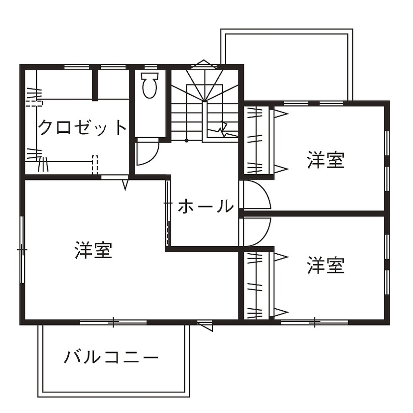 ノーブルホーム 憧れの暮らしを形に！女性目線のフレンチシックな住まいの間取り図（3LDK）2階