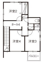 ノーブルホーム 柔軟な提案力で実現。人も猫も快適に過ごす平屋＋αの家の間取り図（4LDK）2階