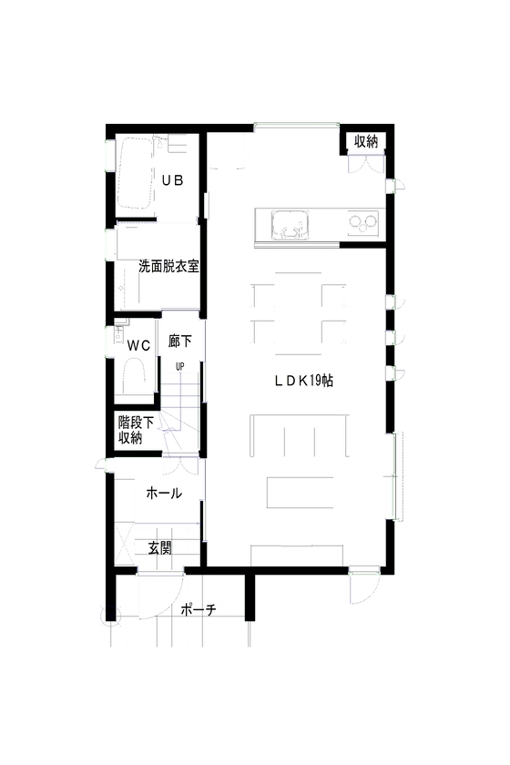 齋藤住建 【足利市/2000万円/間取り図有】デザインと性能を両立、施主目線で描く、犬と暮らす安心の長期優良住宅の間取り図（3LDK）1階