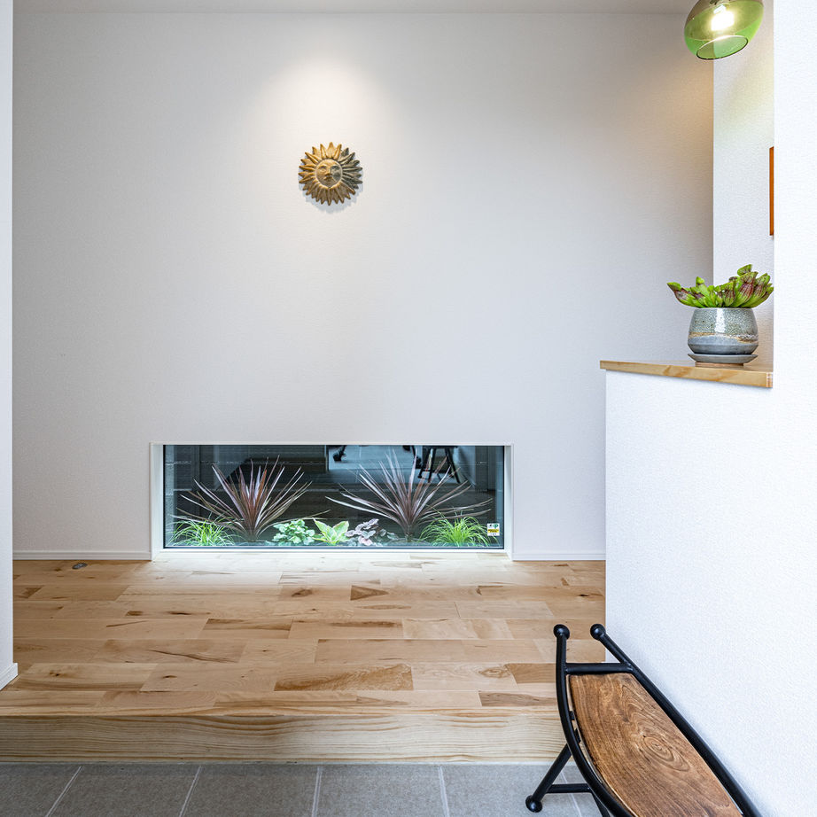 一級建築士事務所　ライフスタイル(LIFE STYLE) 【18.5坪/平屋/2LDK/3畳の部屋】間口が狭い、奥に長いこだわりあるデザインハウスの建築実例画像2