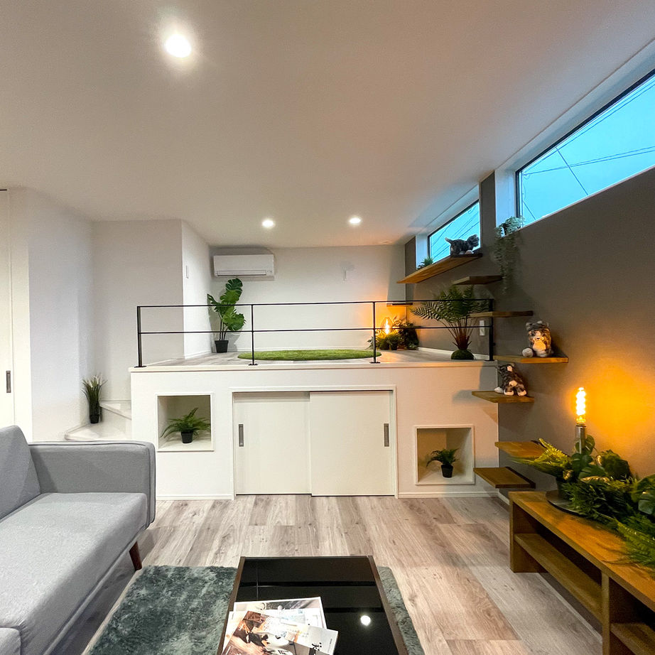 一級建築士事務所　ライフスタイル(LIFE STYLE) 【キャットウォーク/書斎/平屋/】必要な所に最低限のスペースで、26.6坪に5LDKの平屋が実現の建築実例画像7