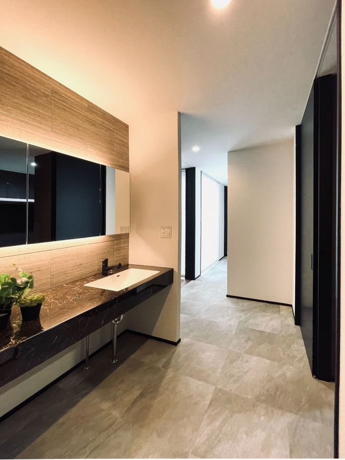 一級建築士事務所　ライフスタイル(LIFE STYLE) 【天井が高い/ホテルライク/29.4坪の平屋】大空間LDKのあるホテルのような平屋の建築実例画像5