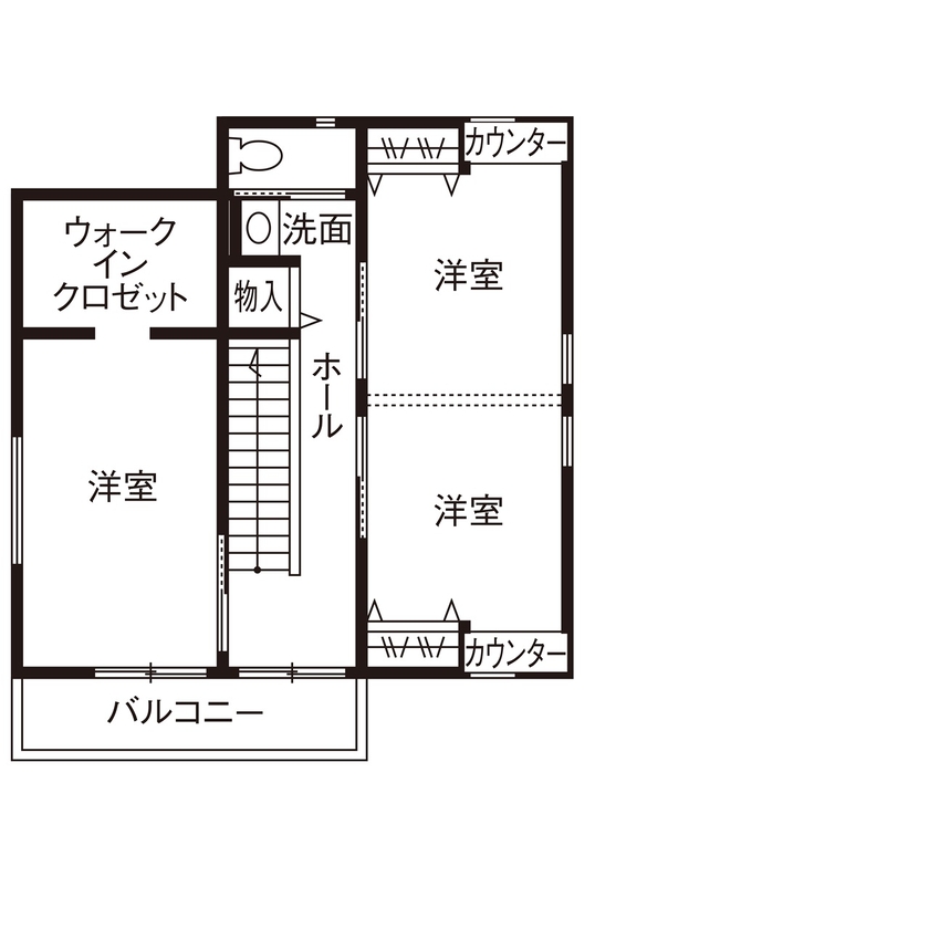mito HOUSE（美都住販） 【相模原|3000万円台|間取り図有|太陽光パネル】回遊動線で家事効率アップ！外とつながる明るいLDKの住まいの間取り図（2LDK＋畳スペース）2階