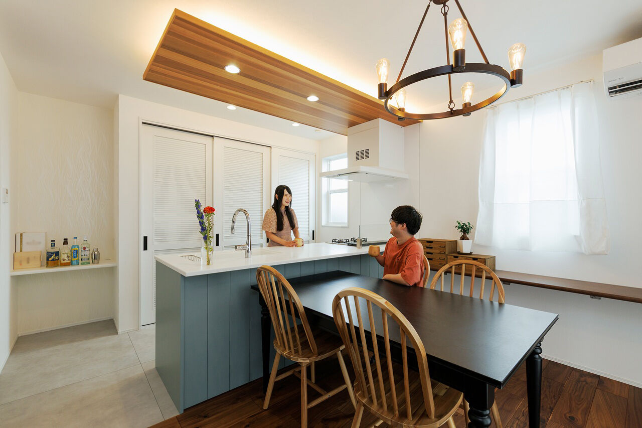 mito HOUSE（美都住販） 【2000万円台|間取り図有|断熱等級6】書斎とリビングを吹抜けが緩やかにつなぐ、開放的なアメリカンハウスの建築実例画像5