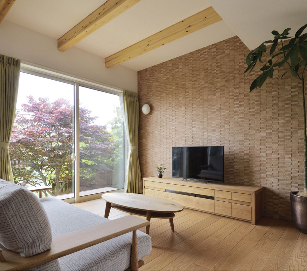 住友林業 【約40坪/間取り図有/ウッドデッキ】南に開けた高台ゆえの光と風、眺望　自然の心地よさを楽しめる家の建築実例画像5