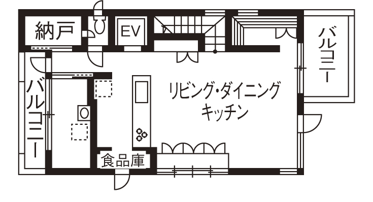 住友林業 【約50坪/間取り図有/3階建て】BF構法が実現した連なるコーナー窓から美しい川の流れを楽しむ家の間取り図null3階