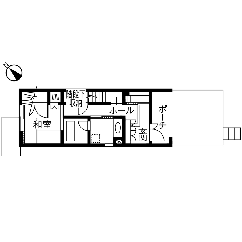 住友林業 【約30坪/間取り図有/3階建て】３階フロアを全てLDKに。眺望、採光、プライバシーを実現した住まいの間取り図（3LDK）１階