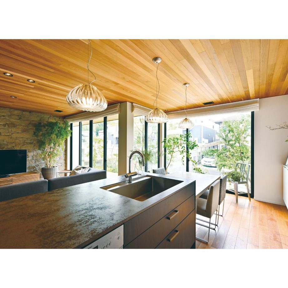 住友林業 南北2つの庭を眺められるリビング。緑に囲まれた暮らしを愉しむ家。の建築実例画像2