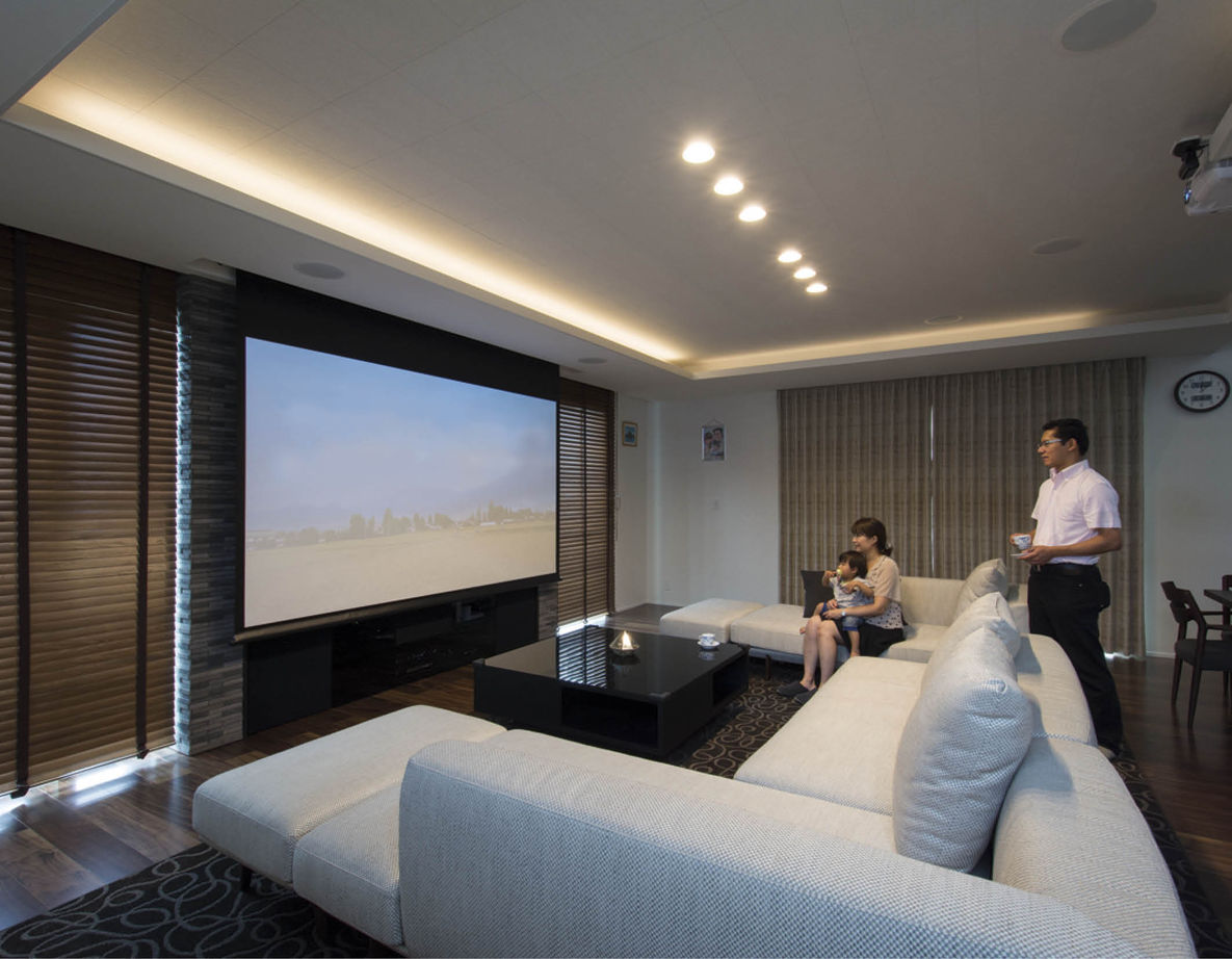 藤島建設 【8200万円/90坪台/ビルトインガレージ】水平・垂直の凛とした美しさ。遊び心と快適さが融合した家の建築実例画像2