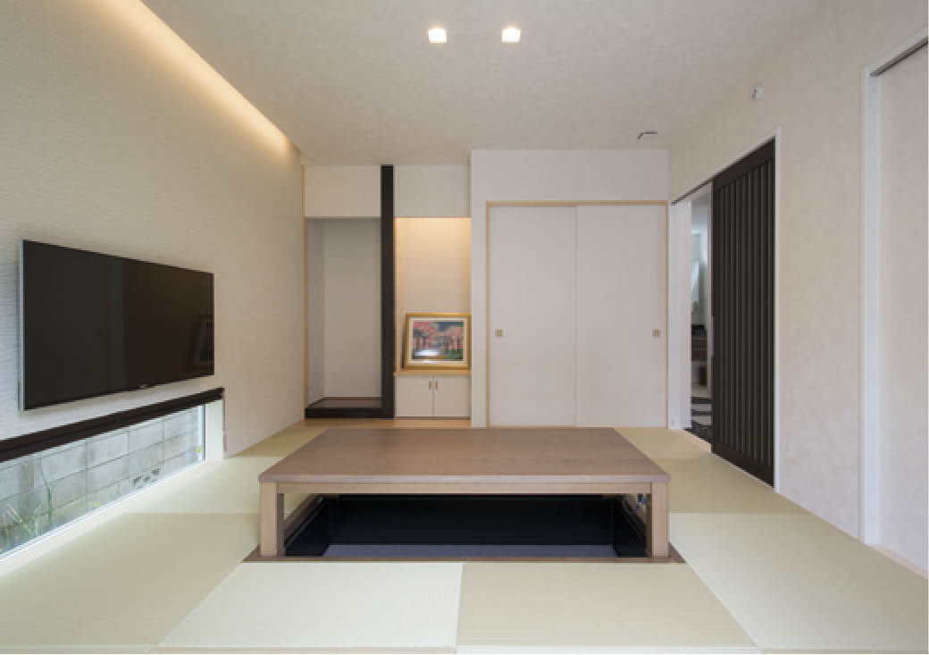 藤島建設 【8200万円/90坪台/ビルトインガレージ】水平・垂直の凛とした美しさ。遊び心と快適さが融合した家の建築実例画像5