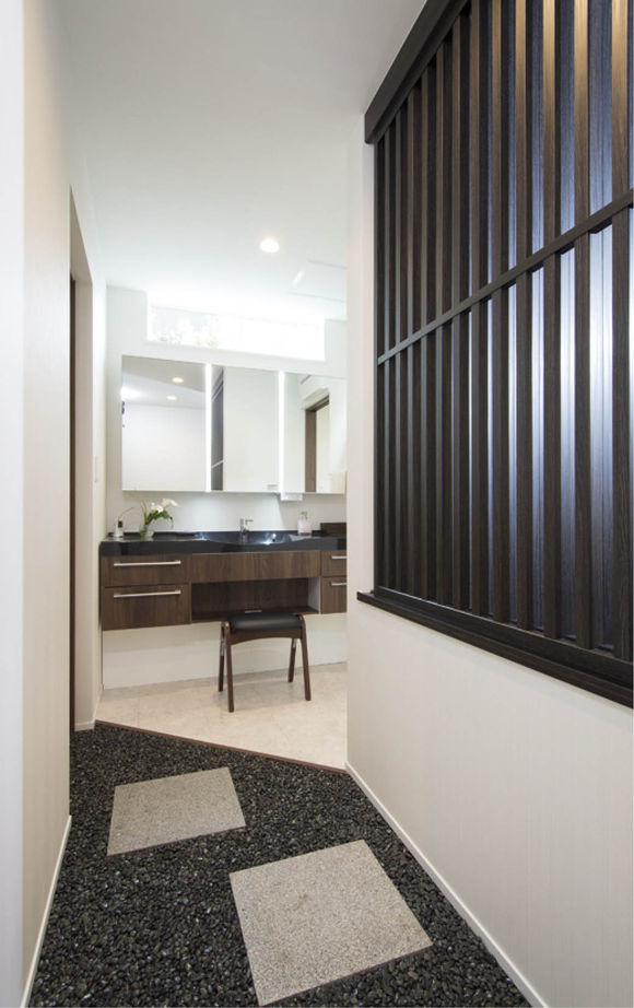 藤島建設 【8200万円/90坪台/ビルトインガレージ】水平・垂直の凛とした美しさ。遊び心と快適さが融合した家の建築実例画像6