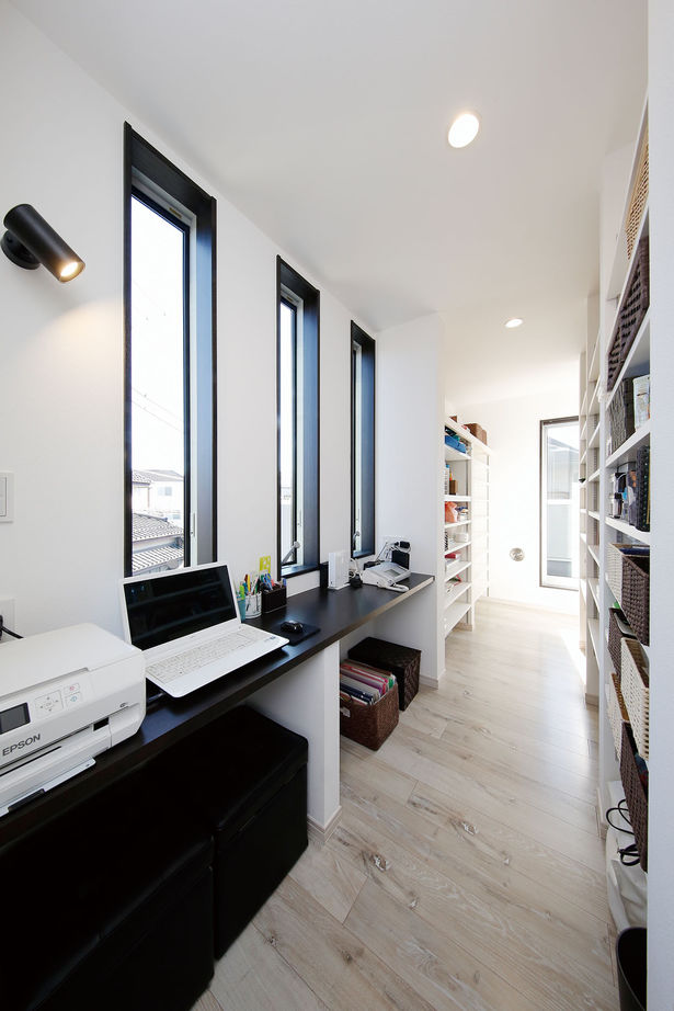 藤島建設 【3000万円台/60坪台/ビルトインガレージ/２階LDK】子ども４人の自立心を育むモダンデザインの建築実例画像7