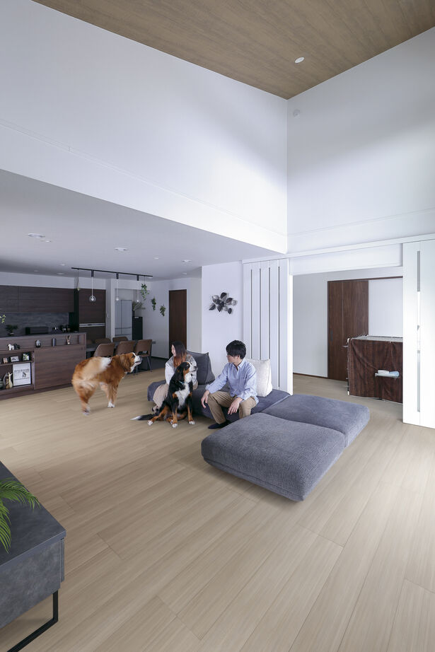 一条工務店 床暖房＋大空間で実現、大型犬との快適な日々の建築実例画像2