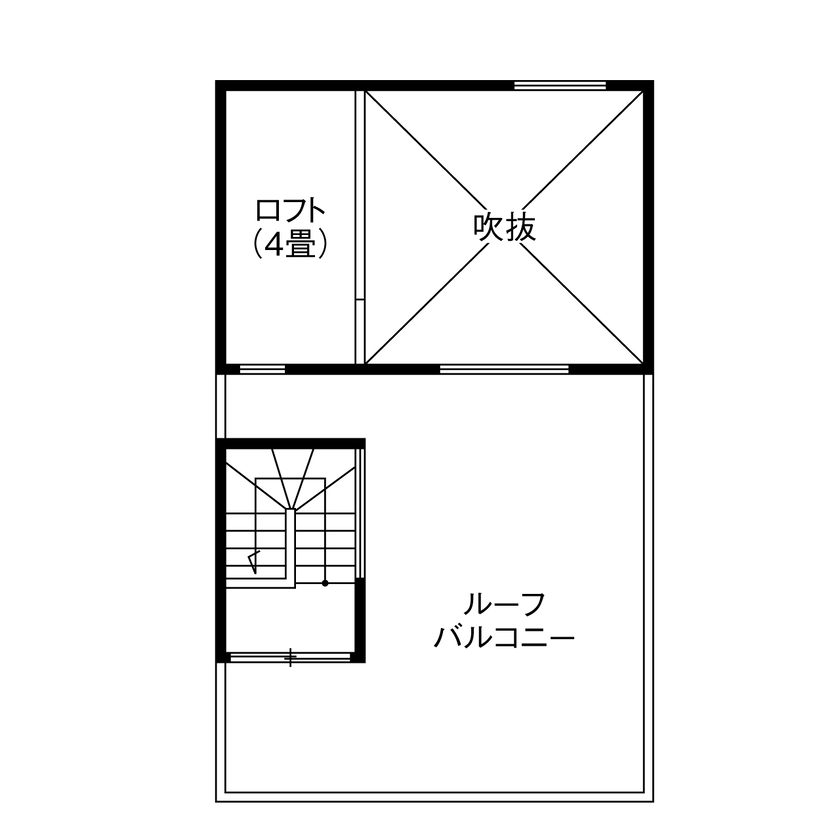 LIGhome 小牧・春日井(リグホーム) 【間取り図有｜2000万円台｜30坪台｜ルーフバルコニー】ここはリゾート？空とつながる屋上リビングのある家の間取り図（3LDK＋ロフト＋屋上）屋上