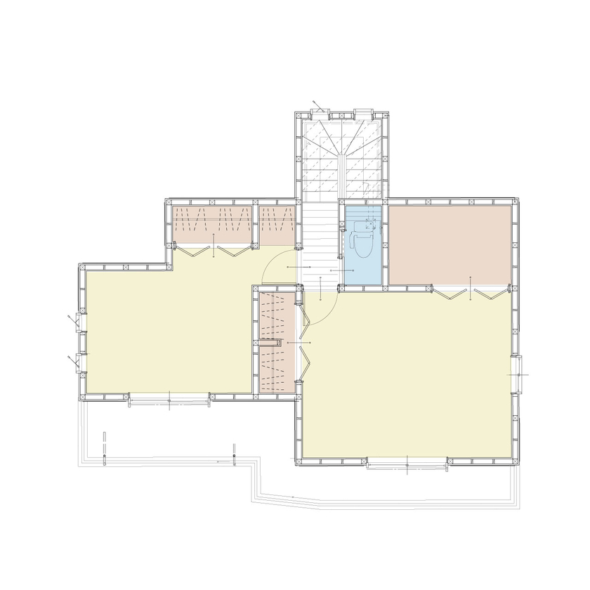 アイダ設計 【間取り図有/20坪台/バリアフリー/収納充実】カウンターキッチンで飲むのがお気に入りの間取り図（3LDK）2階