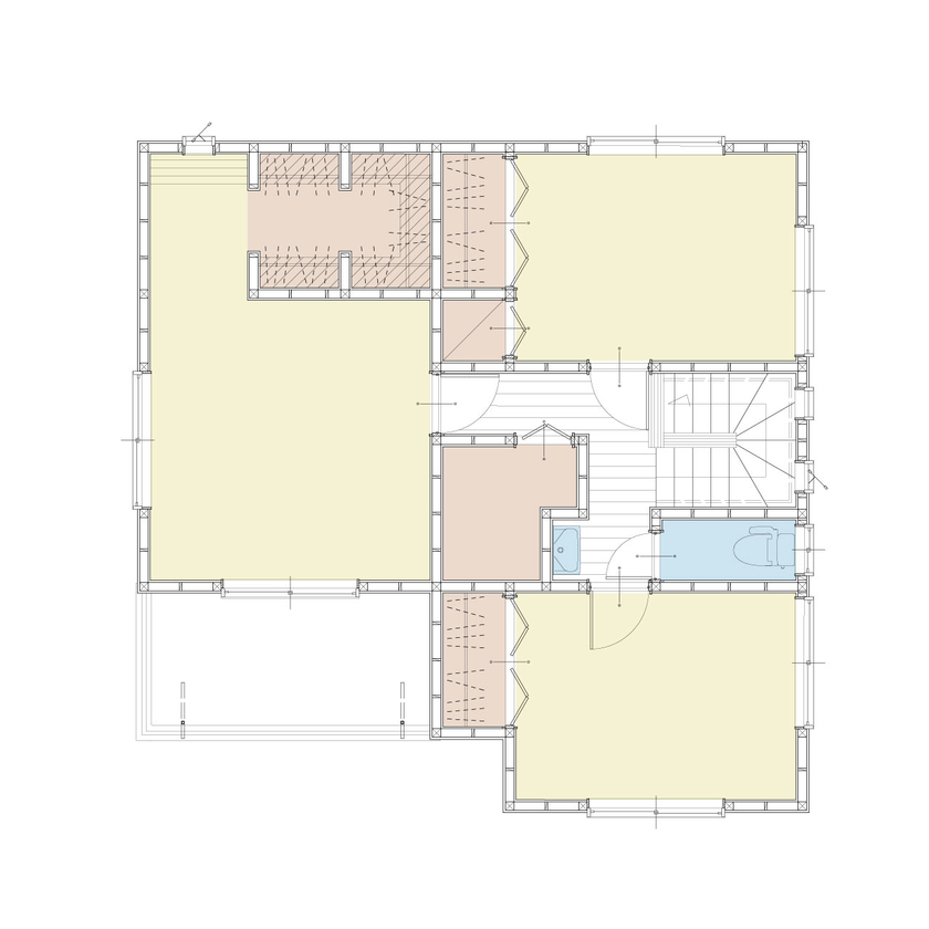 アイダ設計 【間取り図有/30坪台/4LDK/収納】自由設計と明瞭さが決め手！最低限と考えてた予算内で理想の家を実現の間取り図（4LDK）2階