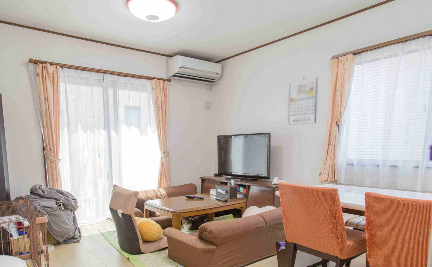 アイダ設計 【間取り図有/20坪台/ペット/広々LDK/収納充実】陽当たりがよく、お子様も猫ものびのびと暮らせる家の建築実例画像2