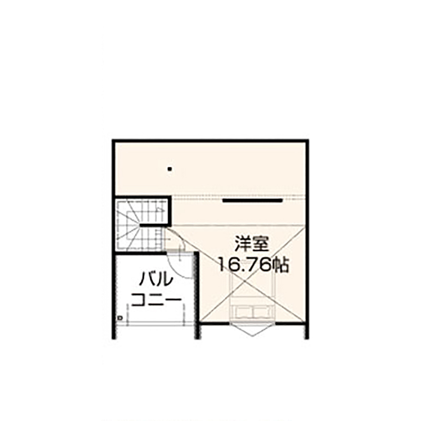 アイダ設計 【間取り図有/30坪台/3階建て/吹き抜け/広々LDK】限られた空間を最大限に生かした、ホテルライクな家の間取り図（3LDK）3階