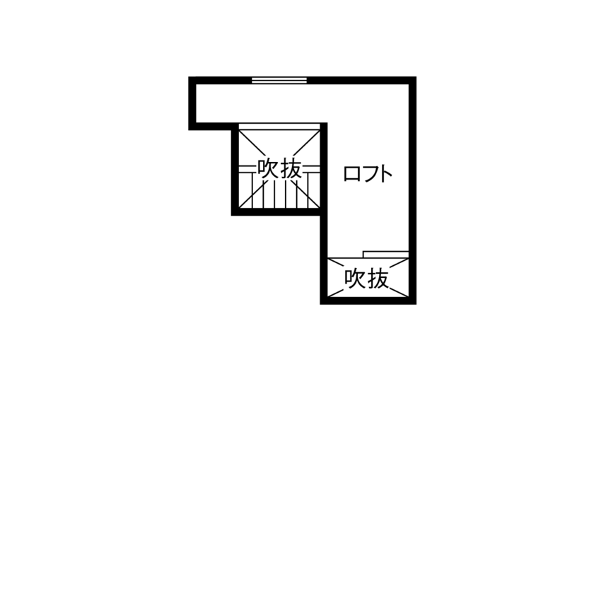 山下建設 【3000万円台/ビルトインガレージ/太陽光発電/湘南暮らし】吹き抜けと大空間リビングがこだわりの住まいの間取り図（3LDK＋ロフト）ロフト