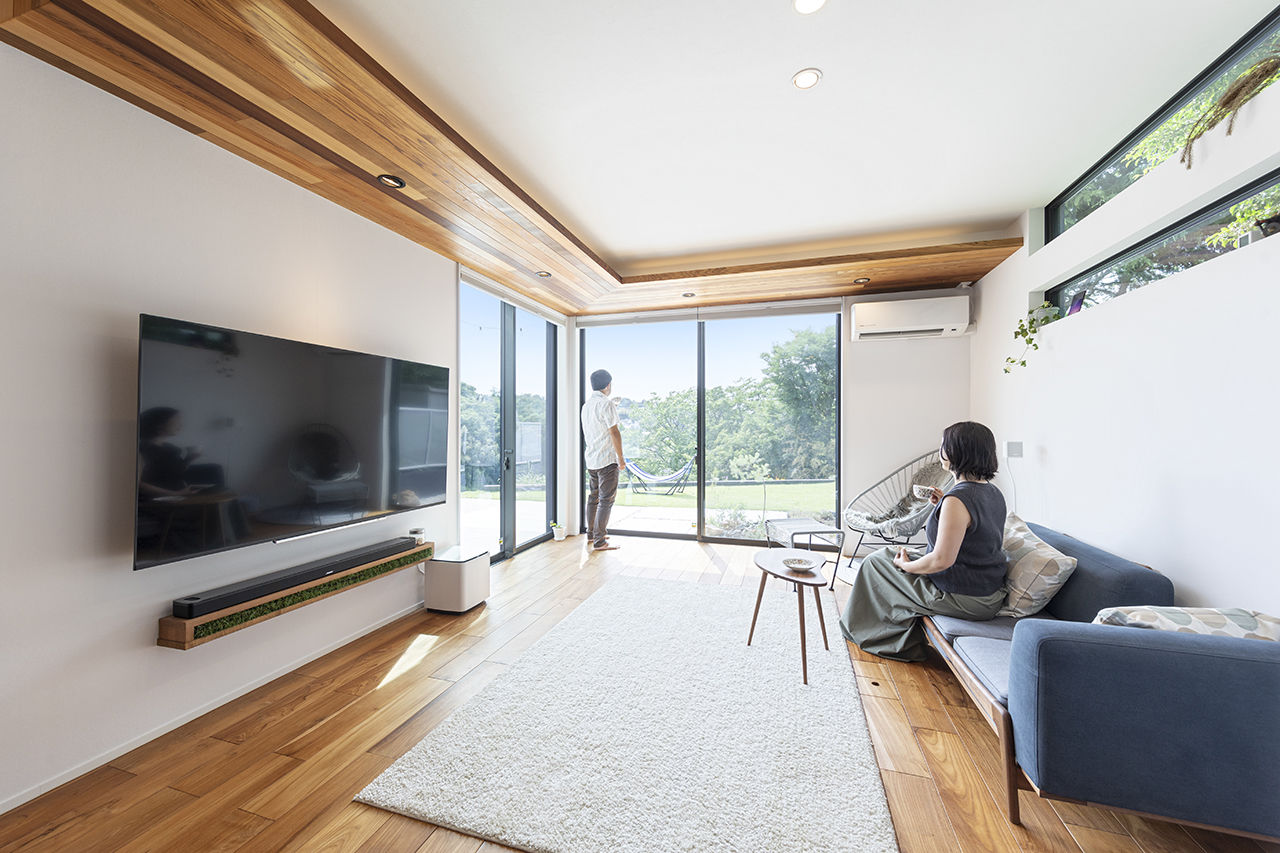 山下建設 【吹抜／サウナ／自然素材】雄大な眺望やサウナ＋水風呂に癒される。毎日が特別で非日常を感じる暮らしの建築実例画像3