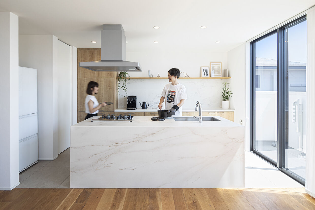 山下建設 【パティオ／収納充実／2階リビング／間取図】光と開放感の心地よさ。景色の愉しみ、愛犬との時間を重ねるの建築実例画像2