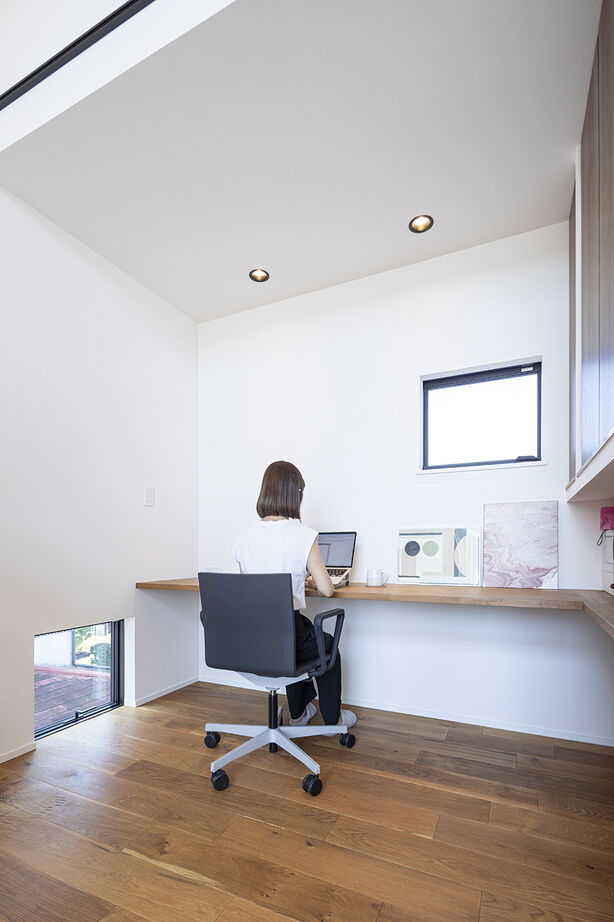 山下建設 【パティオ／収納充実／2階リビング／間取図】光と開放感の心地よさ。景色の愉しみ、愛犬との時間を重ねるの建築実例画像4