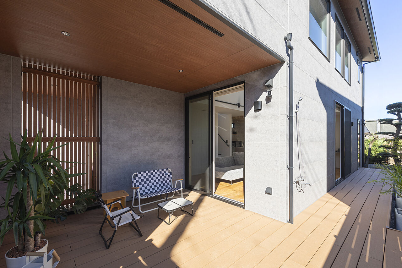 山下建設 【3000万円台／吹抜／家事動線／間取図】ウッドデッキは第2のリビング！内と外のつながりを楽しむ家の建築実例画像5