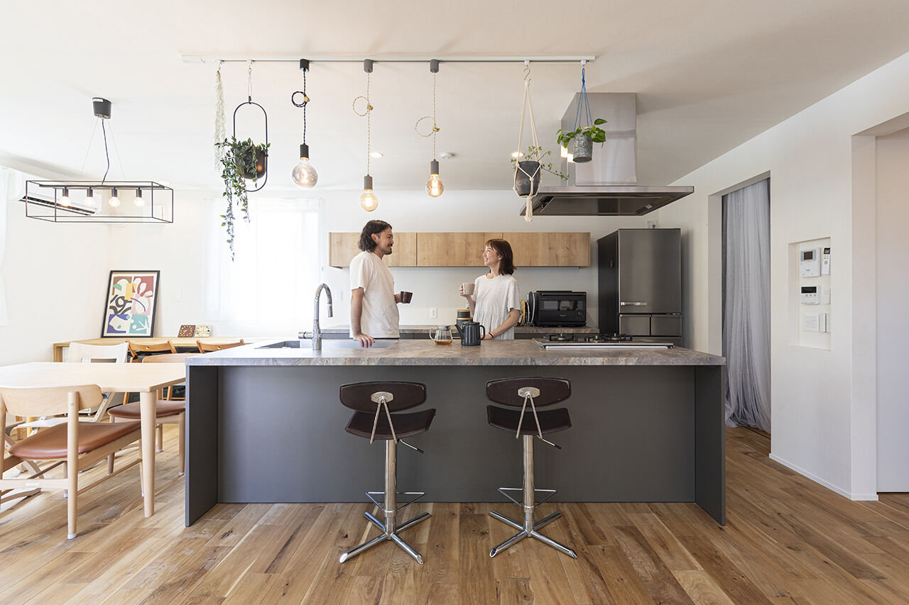 山下建設 【吹抜／収納充実／家事動線】吹き抜けのアスレチックネットや造作すべり台も！大人も子どもも集まる家の建築実例画像5