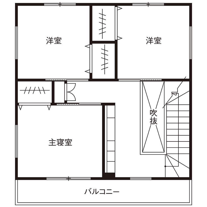 泉北ホーム 【3000万円台/間取り図有/3階建て/36坪】テレワーク空間も実現した、子育て家族の北欧ヴィンテージな家の間取り図（3LDK＋S）３階