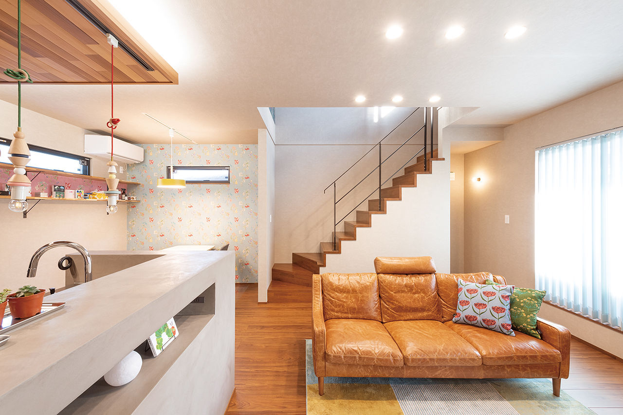 泉北ホーム 【3000万円台/間取り図有/3階建て/36坪】テレワーク空間も実現した、子育て家族の北欧ヴィンテージな家の建築実例画像2