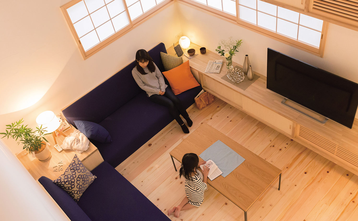 エーセンス建築設計 【2000万円台/36坪/間取り図有】千葉の木をつかった和モダンデザインが美しい中庭を楽しむ家の建築実例画像8