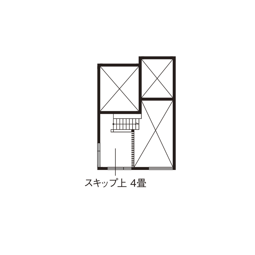 エーセンス建築設計 【2000万円台/35坪/間取り図有】田園風景が広がる高台の敷地。ゆったりした平屋で、のびのび暮らす家の間取り図（4LDK+S）2階