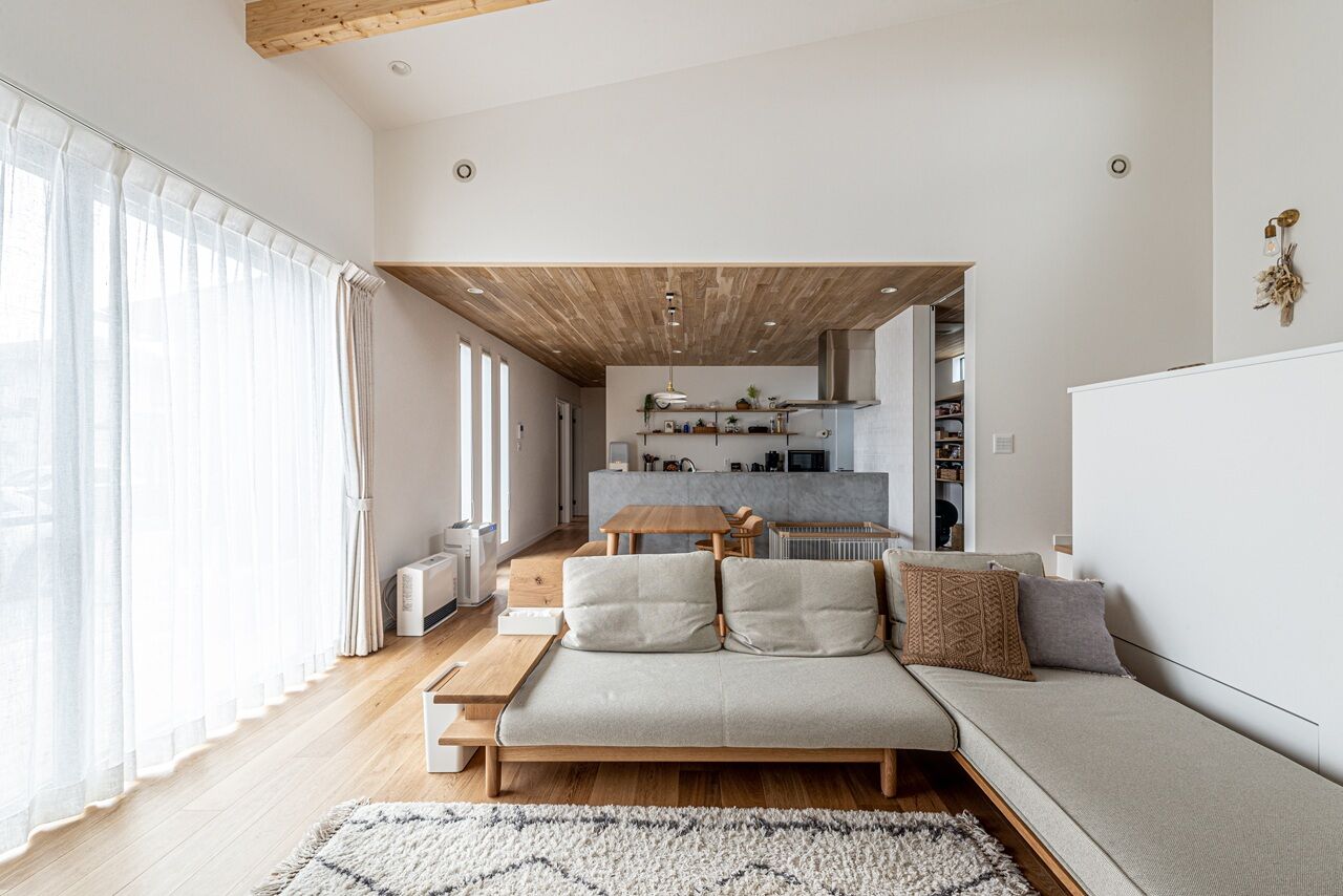 サンクスホーム 【3000万円台×平屋｜間取り図有】ウッドデッキにスキップフロア。リビングからワクワクが広がる住まいの建築実例画像2