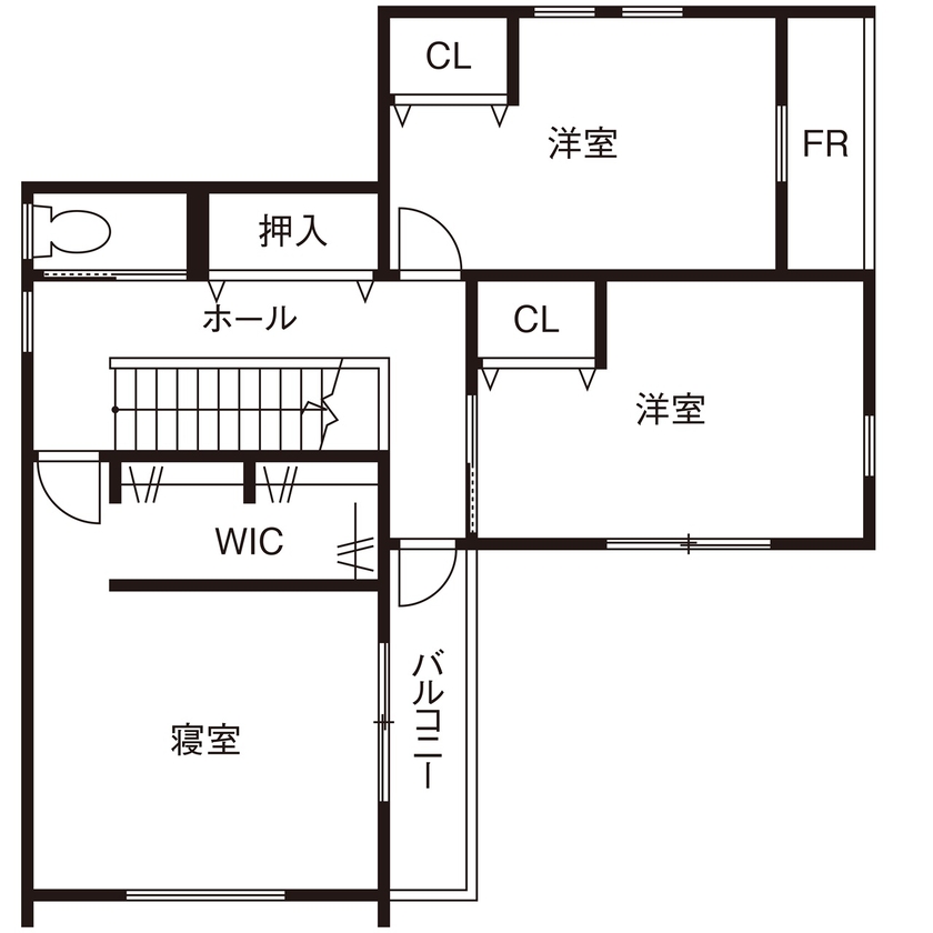 サンクスホーム 【2000万円台×回遊動線｜間取り図有】「今」も「この先」も、ずっとラクに快適に過ごせる住まいの間取り図（4LDK）2階
