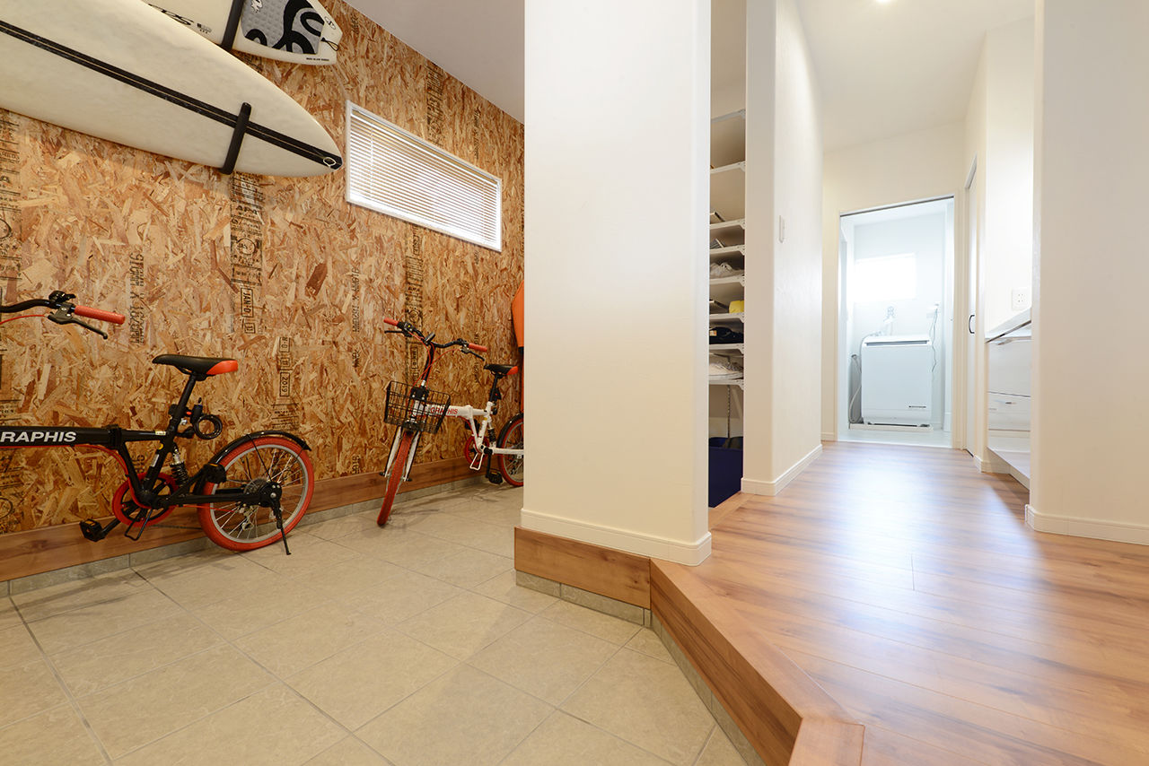 サンクスホーム 【3LDK×カリフォルニアテイスト】明るく開放的なサーファーズハウスで、子育てと趣味を楽しめる住まいの建築実例画像6