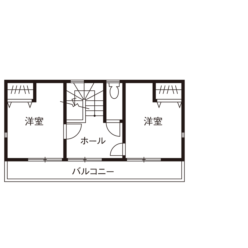 サンクスホーム 【1000万円台×シンプルモダン｜間取り図有】「生活のしやすさ」にフォーカスしたシンプルで効率的な住まいの間取り図（4LDK）2階