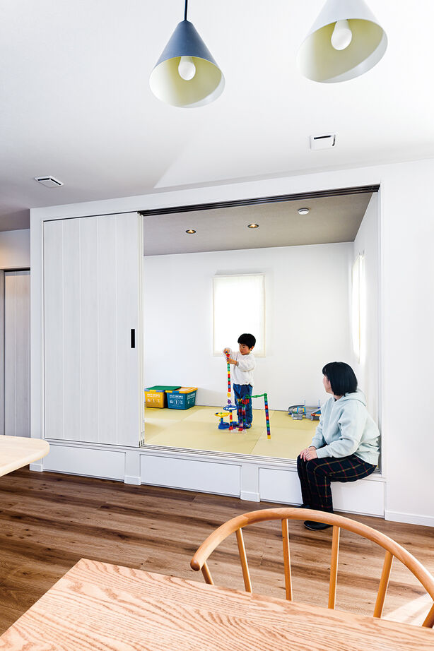 サンクスホーム 【鈴鹿の実例｜間取り図有】「おはよう」「ただいま」を起点に考えた動線で暮らしやすい！北欧風の可愛い家の建築実例画像7