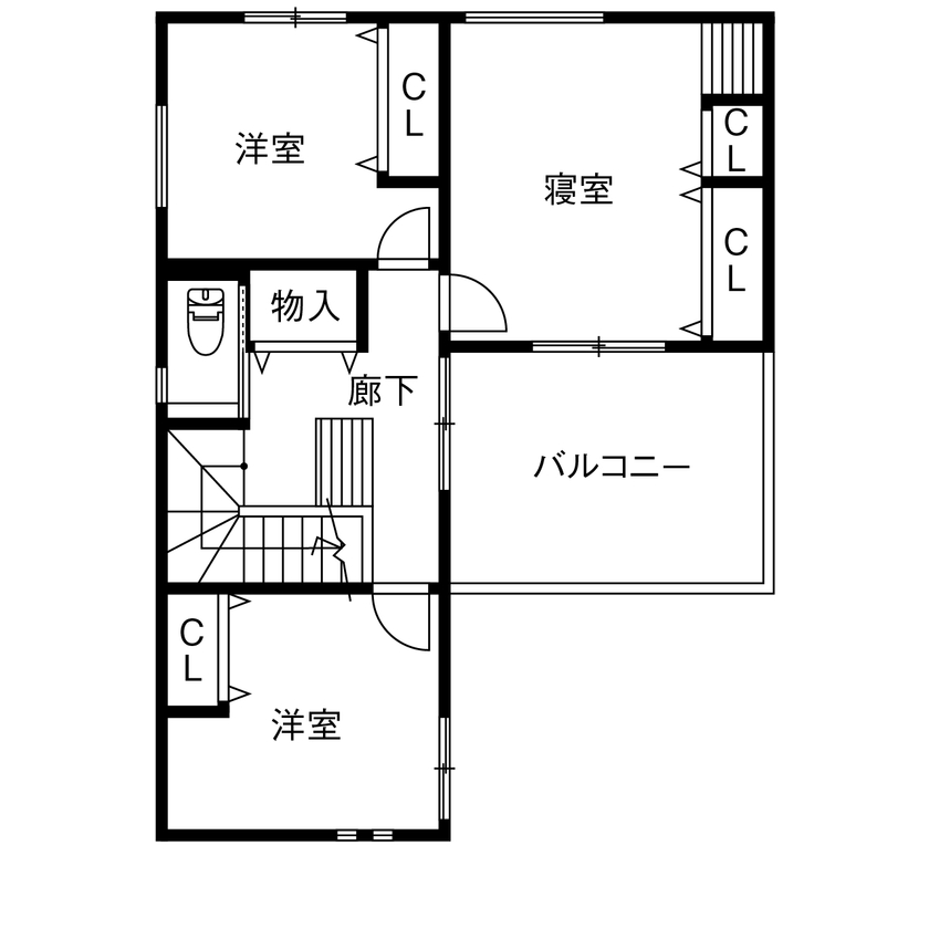 サンクスホーム 【2000万円台×ホテルライク｜間取り図有】和モダンをテーマに、旅先のようにくつろげる家をデザインの間取り図（4LDK＋土間収納）2階