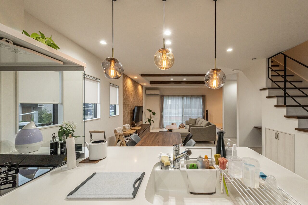 サンクスホーム 【2000万円台×中庭｜間取り図有】子育てがラクになる動線を取り入れたカフェ風の住まいの建築実例画像4