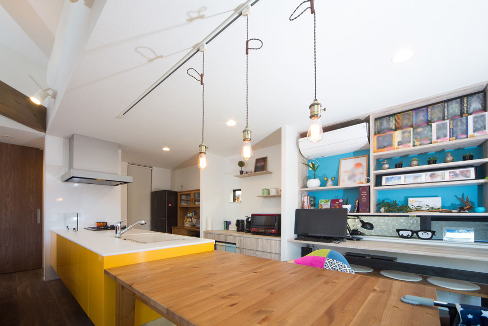 ビー・エル・ビルド　ビルド一級建築士事務所 【2000万円台/31.4坪/平屋/間取り図】家族が集まる居心地いいリビング。中庭を囲む設計の四角い平屋住宅の建築実例画像4