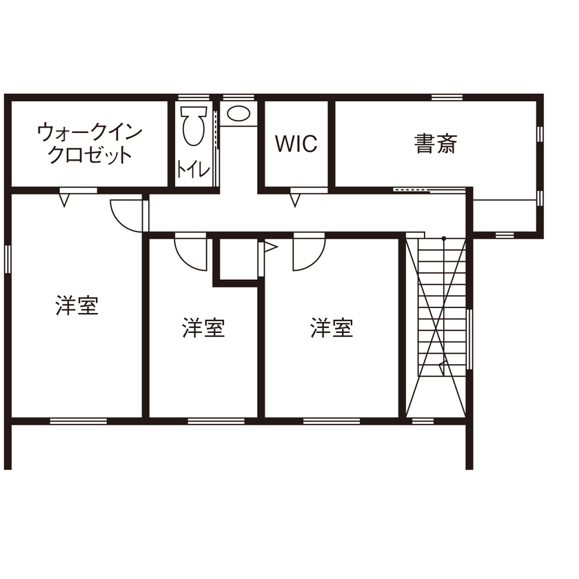 「未来を考える家」カーサ総研 【HEAT20/G2/BELS最高等級★5/長期優良住宅】性能と自然の力を融合したパッシブデザインの家でエコに暮らすの間取り図（4LDK）2階