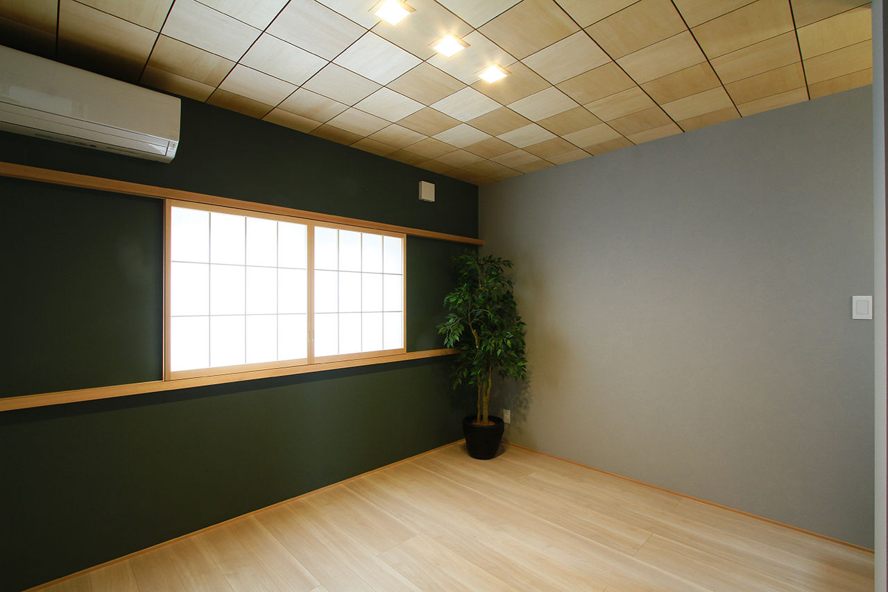 ハーバーハウス 家族の時間を楽しむモスグリーンの塗り壁の家の建築実例画像8